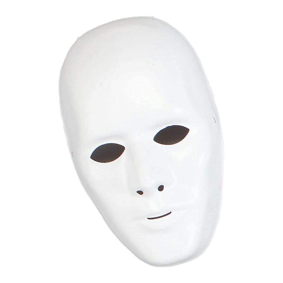 Bristol Novelty Robot Male Face Mask - White - One Size One Size