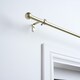 image 1 of OHS Extendable Metal Finial Ball Ends Wall Mounted Rod Fittings Curtain Pole - Brass Gold | Brass