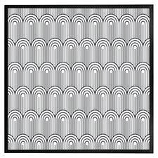 Geometric curves (Picture Frame) Black | L