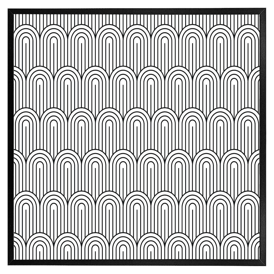 image 1 of Geometric curves (Picture Frame) Black | L