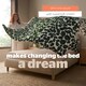 image 4 of Silentnight Coverless 10.5 Tog Duvet and Pillowcase Set, Leaf Print Green | Double