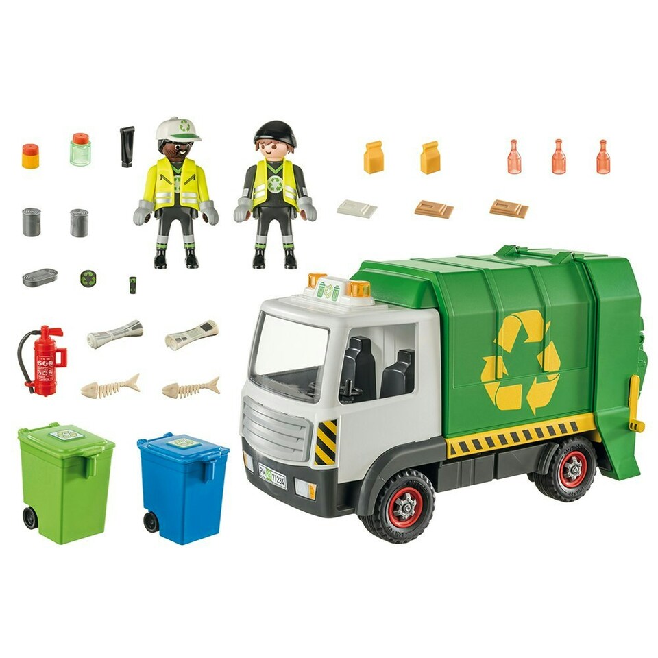 image 1 of Playmobil City Life Recycling Truck Waste Collection Vehicle Playset