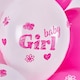 image 2 of Baby Girl Latex Balloons 33cm / 13 in - Pack of 6