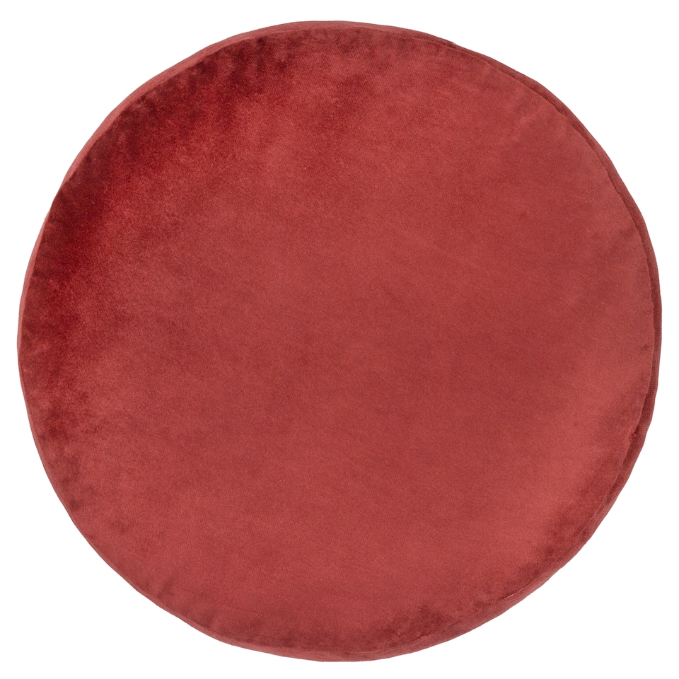 image 1 of Furn Ethereal Sun Velvet Round Cushion, Gold Dust/Rust, 40 x 40cm