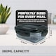 image 2 of 380ml Meal Prep Glass Containers with Airtight Lids Clip Lock Takeaway Containers Pack 5