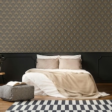 Sublime Art deco black/gold Wallpaper Black | Gold