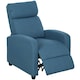 image 1 of HOMCOM Linen Fabric Reclining Chair with Padded Seat, Blue Blue