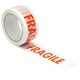 image 2 of 3 Rolls 50mm x 66m Printed Fragile Tape Easy Tear Water Resistant Perfect For Sealing Packages