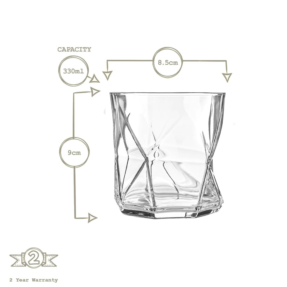 image 1 of Bormioli Rocco Cassiopea Whisky Glasses - 330ml - Clear - Pack of 6 Clear