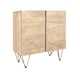 image 1 of Light Gold 2 Door Medium Sideboard - Solid Mango Wood - L40 x W90 x H80 cm | Brown