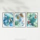 image 5 of Set Of 3 Watercolour Japanese Koi Carp Fish Pond Bathroom Wall Art Prints 12X16 Inch