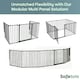 image 4 of Safetots Premium Multi Panel Room Divider, up to 331cm Wide, Grey, 70cm Tall, Multi Panel Flexible Room Barrier, Room Divider with Door for Baby Grey