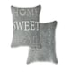 image 1 of Home Sweet Home Cushion Cover in Silver Silver | Silver