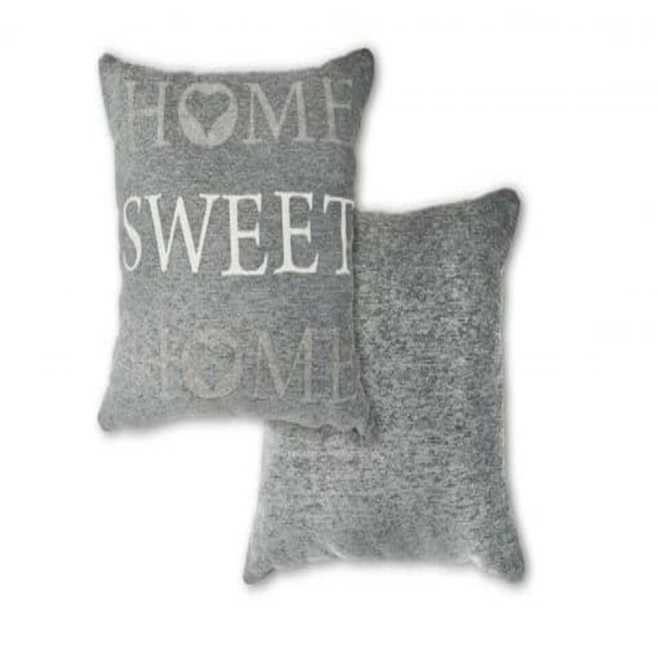 image 1 of Home Sweet Home Cushion Cover in Silver Silver | Silver