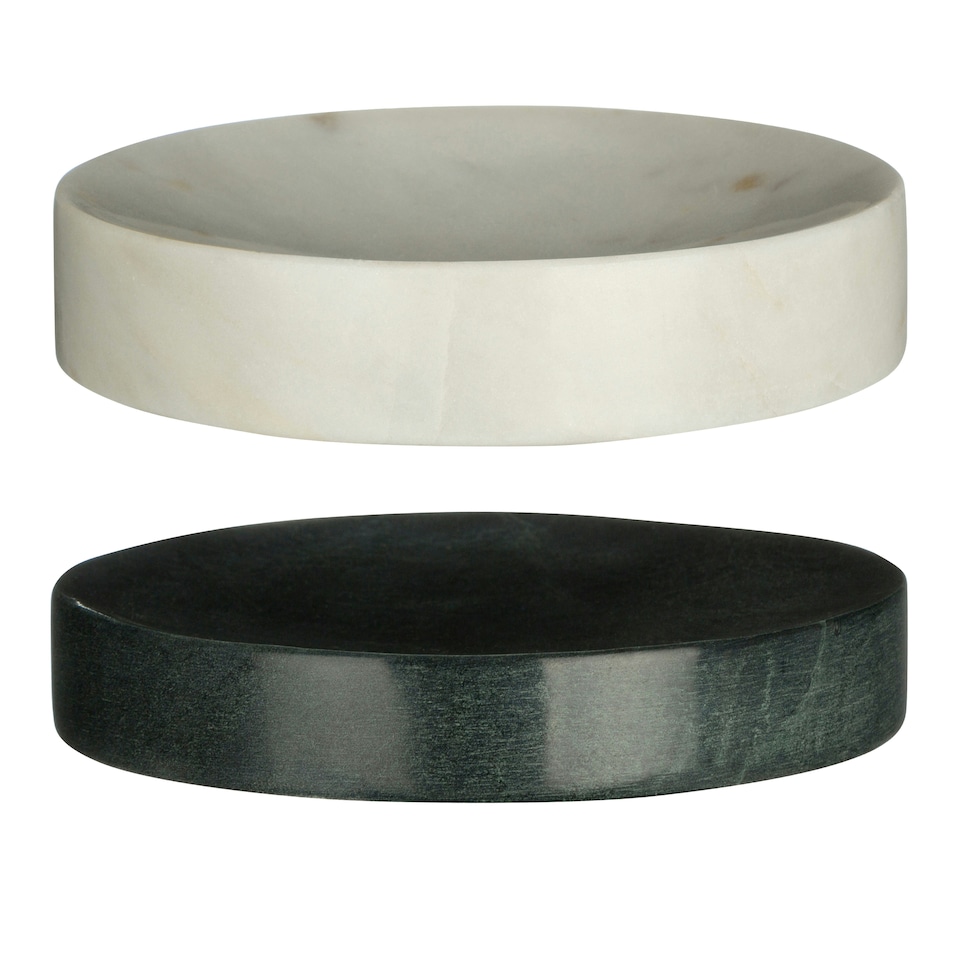 image 1 of Kamal Dark Grey Marble Effect Soap Dish