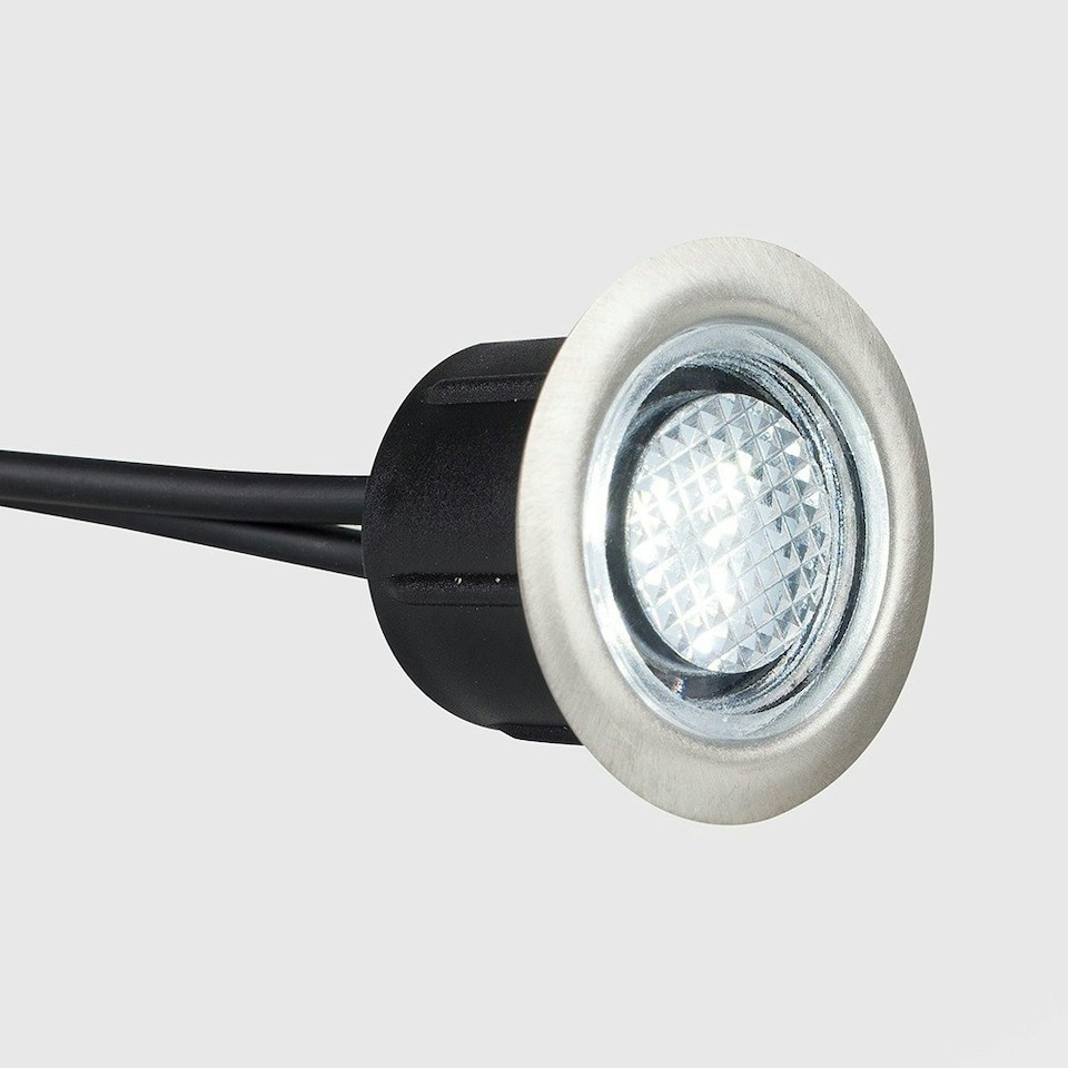 image 1 of ValueLights Decking Lights 30 Pack Silver Outdoor Decking Light