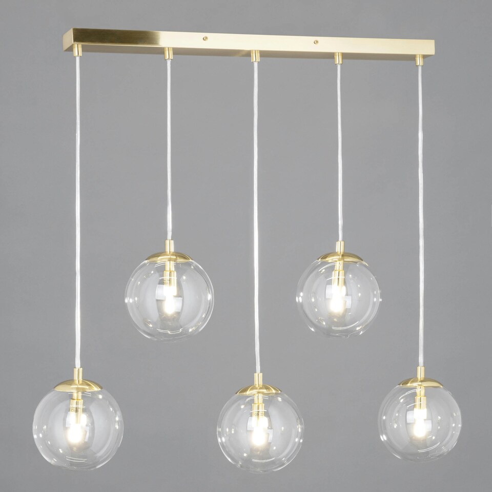image 1 of BHS Milton 5 Light Pendant Bar, Gold
