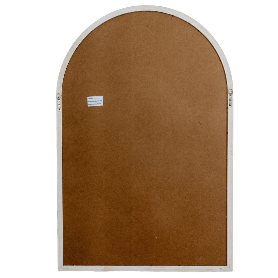 image 1 of Washed Wood Arched Window Mirror - Glass - L2 x W135 x H90 cm - Brown