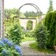 image 2 of Outsunny Metal Garden Arch Trellis, Decorative Arbour Archway for Walkway Path Ceremony Wedding Party, 120 x 30 x 226cm