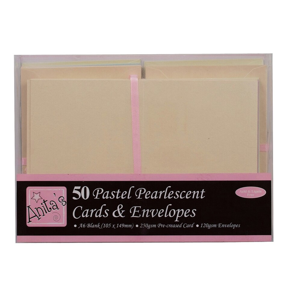 image 1 of Anita's Cards/Envelopes (50 Pack), Pastel Pearlescent, A6