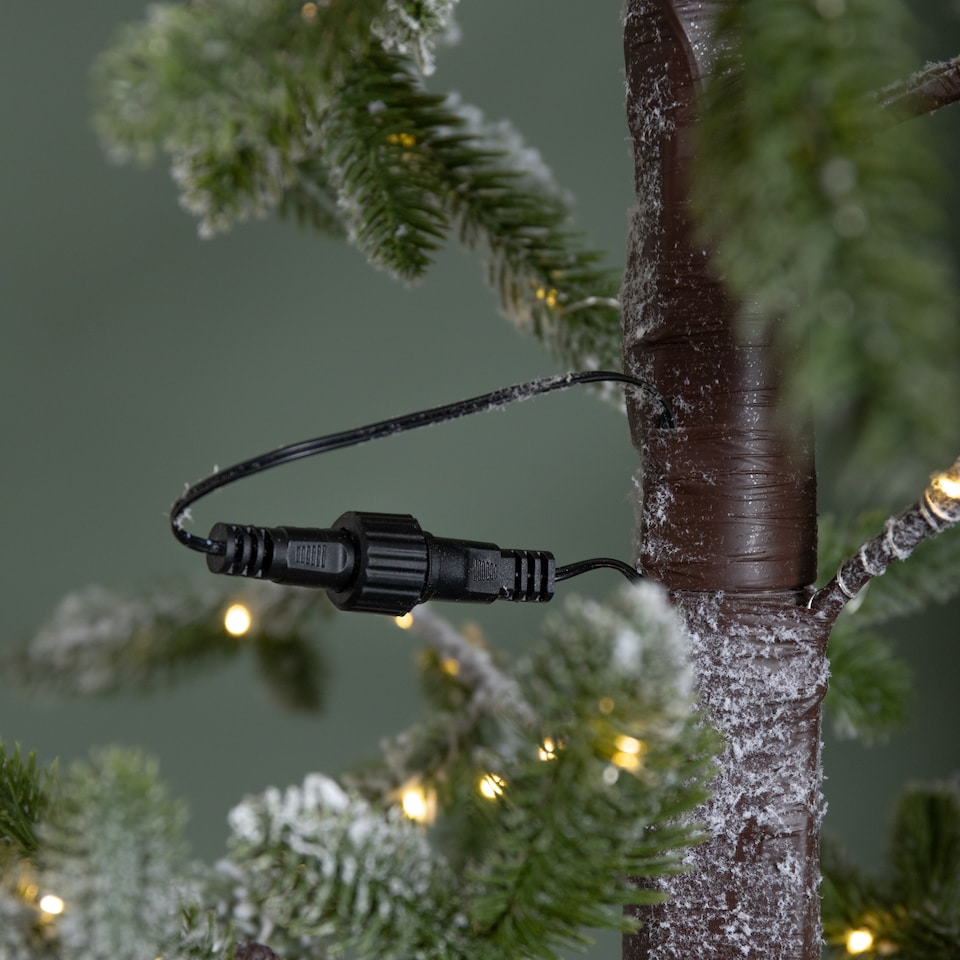 image 1 of 5ft (1.5m) Light up Green Snowy Noel Christmas Tree with Stand and Warm White LEDs
