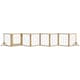 image 1 of PawHut 8 Panels Freestanding Dog Barrier for S and M Dogs - Natural Wood