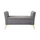 image 1 of Pettine Ottoman Storage Bench | Grey | Grey