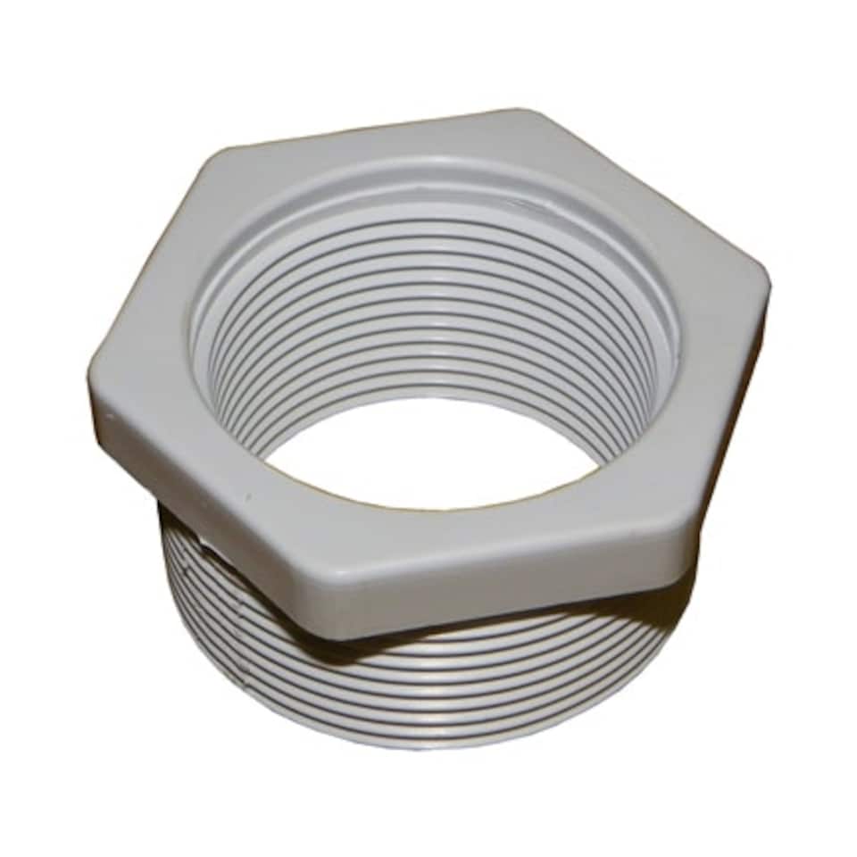 Plastica 2in to 1.5in Threaded Reducer White Pack of 10