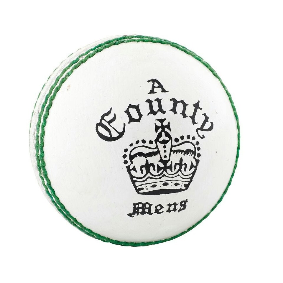 Readers Childrens/Kids County Leather Crown Cricket Ball - White - One Size
