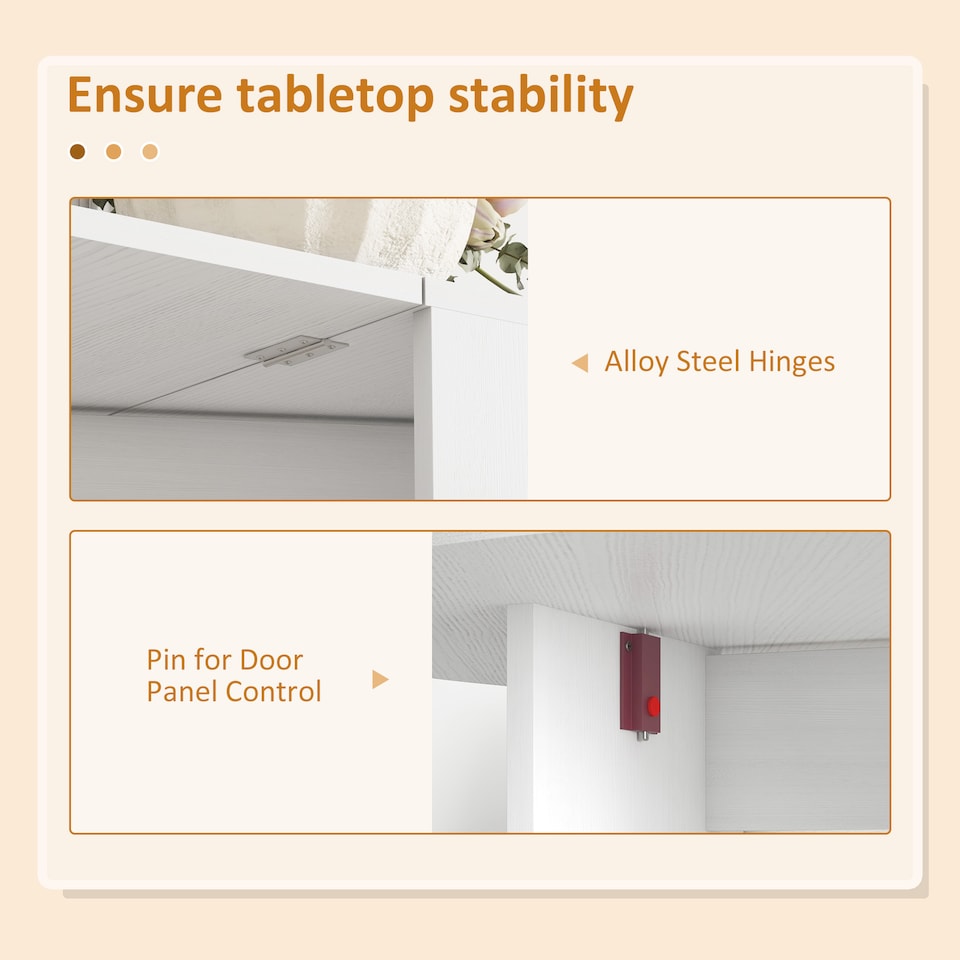 image 1 of HOMCOM Folding Dining Table, Drop Leaf Table for Small Spaces, Oval Tabletop for Dining Room, Ash Wood-Effect