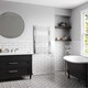 image 2 of Zennor - White Electric Towel Rail H1000mm x W600mm Curved 500w Standard