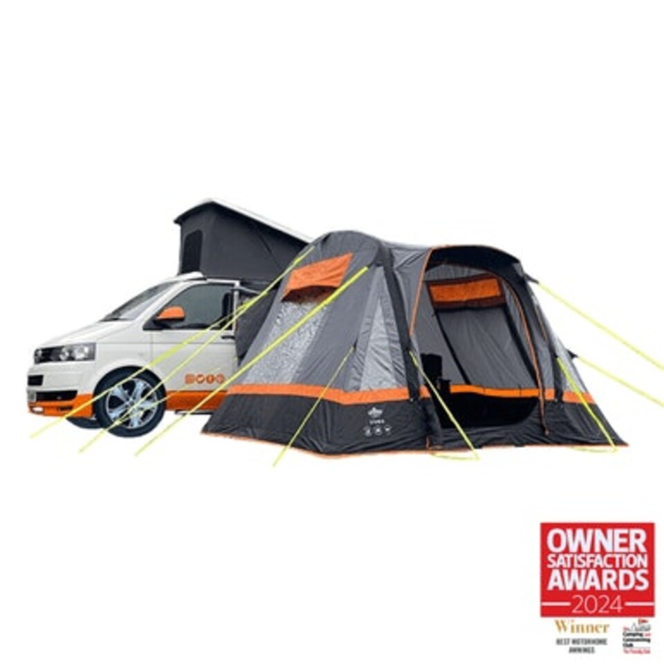 image 1 of Cubo Breeze® v2 Campervan Awning - Charcoal & Orange
