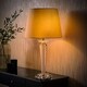 image 2 of ValueLights Modern Clear Genuine K9 Crystal Base Table Lamp With Beige Shade