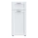 image 3 of Lokko Bathroom Storage Unit with 1 Door & 1 Drawer with Silver Handles in White