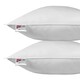 image 1 of Homescapes Goose Feather and Down Euro Continental Square Pillow Pair - 80cm x 80cm (32"x32") White