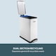 image 4 of Cooks Professional Slimline Dual Recycle Pedal Bin 50L - 2 Compartments & Soft Close Lid | White