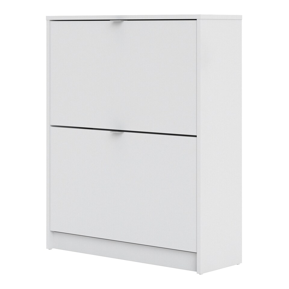 image 1 of Shoes Shoe Cabinet 2 Flip Down Doors and 2 layers in White
