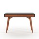 image 4 of Pevensey Office Desk in Black Oak Look | Black | Black Oak