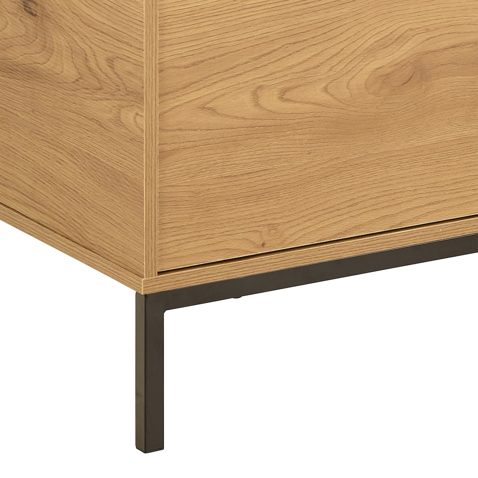 image 1 of Seaford Tv Unit 2 Doors 1 Drawer in Matt Wild Oak Brown
