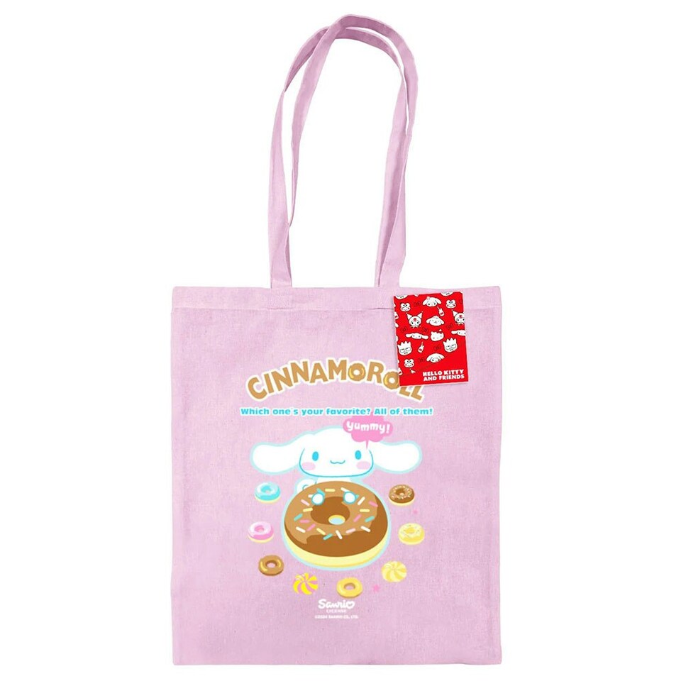 image 1 of Cinnamoroll Unisex Adult Canvas Tote Bag - Pink - 40cm x 37cm