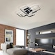 image 2 of Living and Home Contemporary LED Energy-efficient Light-adjusted Semi Flush Ceiling Light, Black