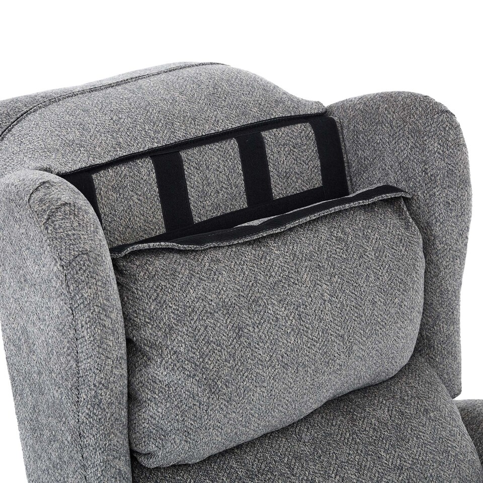 image 1 of Belvoir Grey Fabric Dual Motor Mobility Rise Recliner Chair | Grey | Grey | One Size