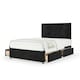 image 1 of Majestic 1000 Pocket Sprung Black Naples Velvet 4 Drawer Divan Set And Valencia Headboard Double