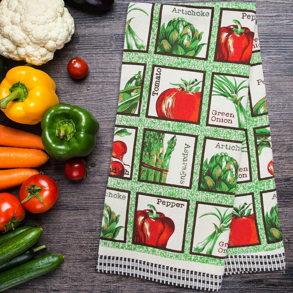 Velsso Printed Peppers Cotton Tea Towel 3 Pack Multi | Multi | One size