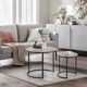 image 4 of Set Of 2 Round Nesting Tables Grey Grey