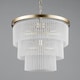 image 4 of BHS Aubrey Frosted Glass Ceiling Pendant, Brass | Gold | Brass | 1