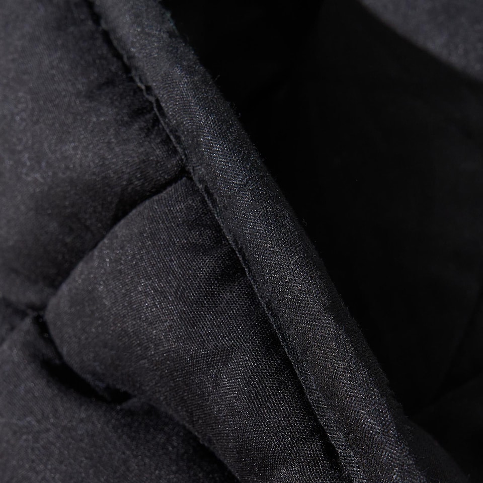 image 1 of OHS Quilted Embossed Patterned Soft Plump Coverless 7.5 Tog Washable Duvet Cover and Pillowcase Bedding Set | Black | Black Football | Single