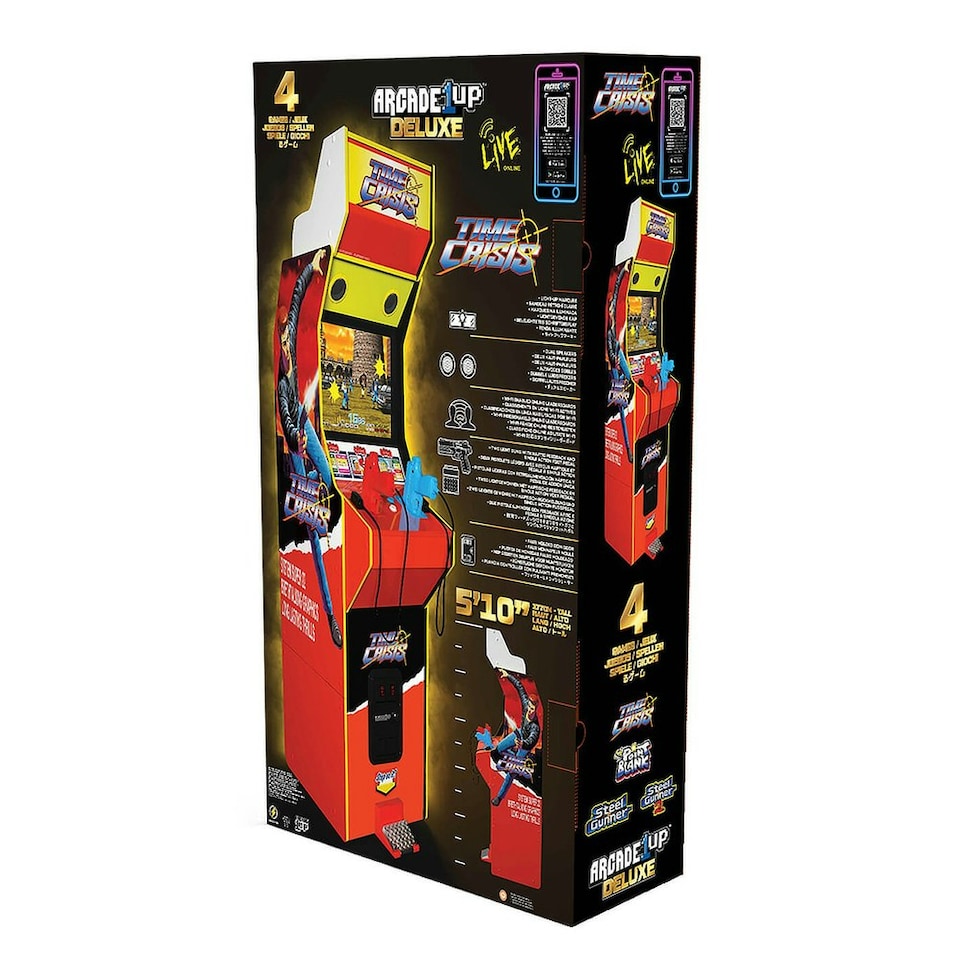 image 1 of Arcade1Up Time Crisis Deluxe Arcade Machine Red