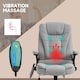 image 4 of Vinsetto Office Chair, Ergonomic Fabric Desk Chair with 6-Point Massage and Back Heated, Arms, Lumbar Support, Light Grey