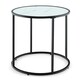 image 9 of COSTWAY Glass End Table 50cm Round Side Table White